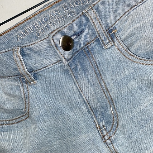 American Eagle jeans crop jegging super stretch distressed size 4 - Picture 6 of 8